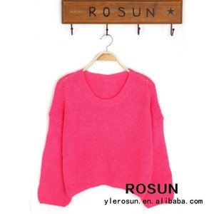 Dama de invierno grueso manga larga color caramelo o de- el cuello suéter patrón que hace <span class=keywords><strong>punto</strong></span> libre - Product Image 1