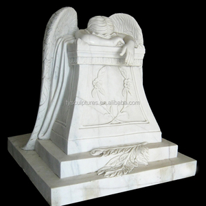 <span class=keywords><strong>Monument</strong></span> funéraire en pierre sculptée à la main, pierre tombale en marbre, statue d'ange - Product Image 3