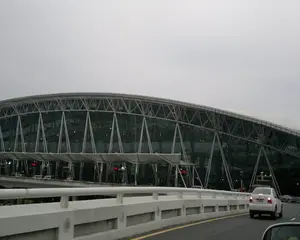 Rangka Baja Rentang Besar Ruang Tinggi Modern Struktur Baja Truss Atap Bandara/Gedung Terminal Stasiun Kereta