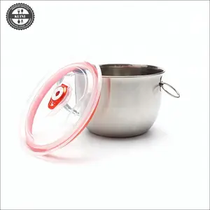 Stainless Steel Bowl With Lid For Noodle and Rice