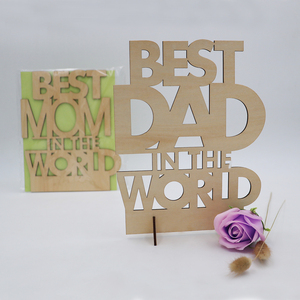 Corte láser madera de buena calidad de felicitación día del padre - Product Image 2