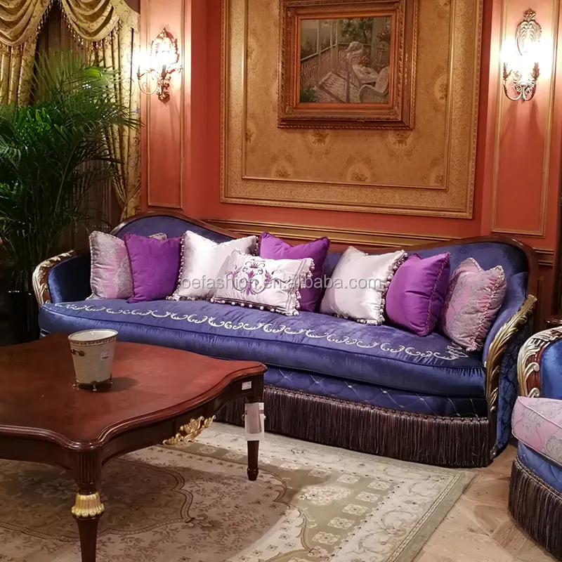 Americano muebles para el hogar clásico de la mano talla salón gran sofá conjunto