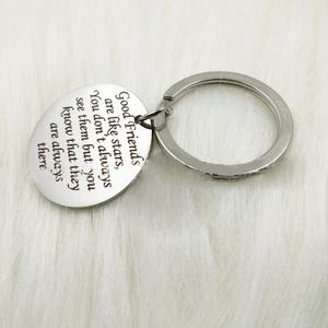 Migliori Amici del Regalo Della Catena Chiave-Buoni amici come le stelle <span class=keywords><strong>non</strong></span> sempre vedere loro, ma sono sempre ci in acciaio inox catena chiave - Product Image 2