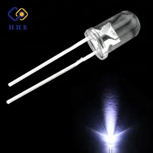 5mm round white dip led diode