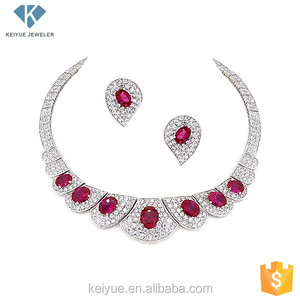 Nacional rubí plateado collar <span class=keywords><strong>de</strong></span> la joyería al por mayor <span class=keywords><strong>tienda</strong></span> <span class=keywords><strong>en</strong></span> línea <span class=keywords><strong>de</strong></span> china - Product Image 1