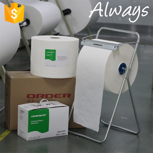 Rouleau de papier toile industrielle jumbo de 900 pièces, lingettes de nettoyage d'<span class=keywords><strong>atelier</strong></span> blanches - Product Image 2
