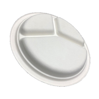 Assiette de bagasse de canne à sucre ronde jetable de gros