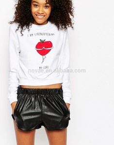 <span class=keywords><strong>Blanc</strong></span> haute qualité Hoodies gros femmes Hoodies et Sweatshirts impression haut Hoodies - Product Image 4