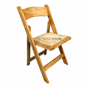 Used Modern Portable Birch Wood <strong>Folding</strong> <strong>Dining</strong> <strong>Chairs</strong> for Hotel and Outdoor Use - Product Image 3