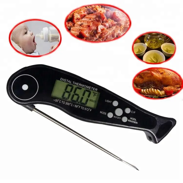 Termometro per carne LCD con etichettatura privata personalizzato termometro digitale per la cottura degli alimenti per barbecue per la cucina