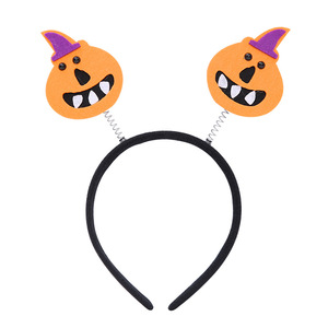 Wholesale Children's Masquerade Party Performance Halloween <strong>Pumpkin</strong> Witch <strong>Headband</strong> - Product Image 5