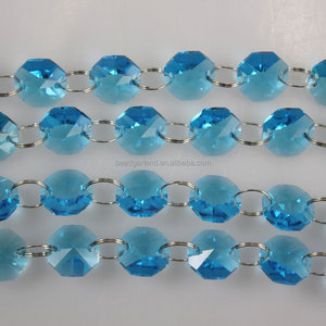 Calidad Superior dulce claro azul tallado Octagon cuentas de cristal de diamante para la boda Decoración de mesa - Product Image 2