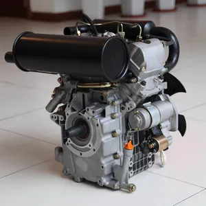 Pme2v80 2 cilindros água refrigerado, v-twin 16hp-19hp 4-tempos motor elétrico maquinaria diesel