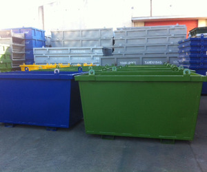 T33 2m3スキップビン屋外スクラップ金属リサイクルビンホイール付き - Product Image 3