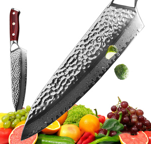 Couteau de <span class=keywords><strong>chef</strong></span> forgé à la main en acier Damas japonais, martelé, pour couper la viande en tranches, couteau de cuisine professionnel, logo personnalisé, emballage - Product Image 5