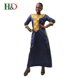 H & D ODM Gros Usine Bazin Riche <span class=keywords><strong>Getzner</strong></span> Conceptions Africaines Femmes Robes Dames Avec OEM - Product Image 4