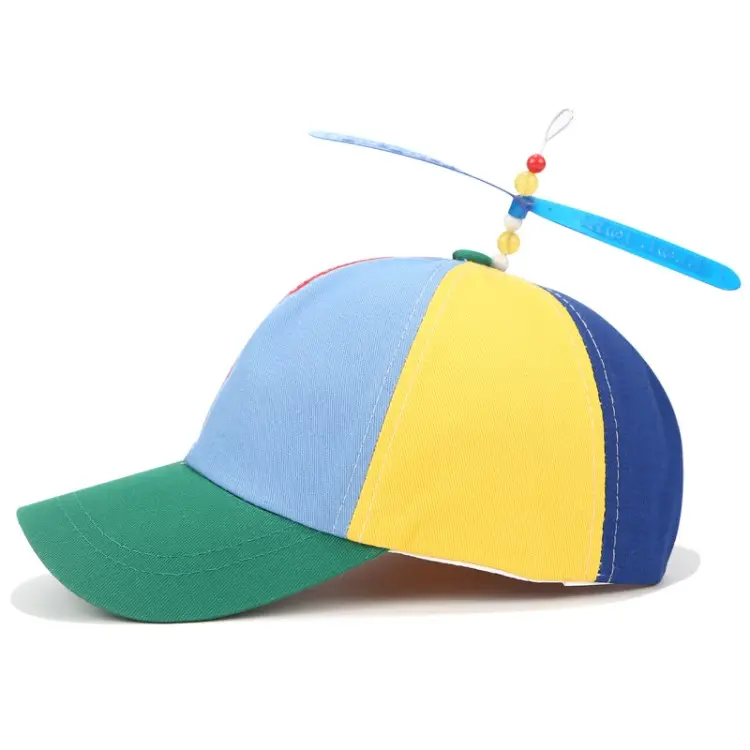 कस्टम प्रचारक नरम प्रोपेलर 6 पैनल के साथ रिक्त बहु रंग बच्चों टोपी बेसबॉल टोपी