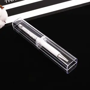 Hot Selling Transparent Empty High-end Triangle / Rectangle / Hexagon Clear Plastic Acrylic Pen and Pencil Box