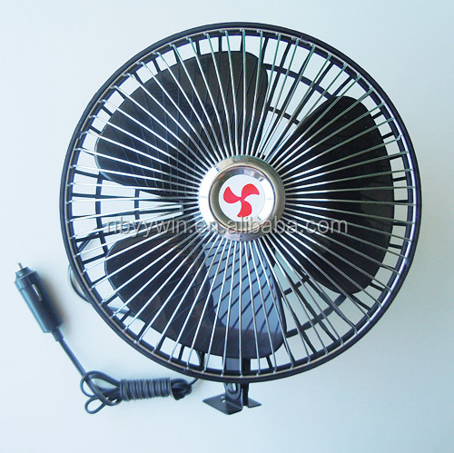 8 blades cooling bus fan 12v 24v Car Fan 12V with clip optional
