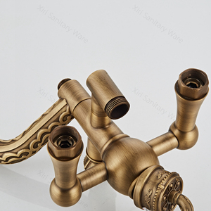 European <strong>Shower</strong> Faucet Mixer Antique Brass <strong>Bath</strong> <strong>Shower</strong> <strong>Set</strong> with Hand Held <strong>Shower</strong> Head XR8004 - Product Image 5