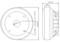 Iniu — conducteur de haut-parleur à Compression HF, unité de commande, en corne en titane, H44/8049 B & C