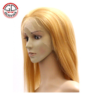Perruque en cheveux humains blonds pleine dentelle, 24 pouces, meilleure vente 2015