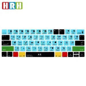 Atalhos de silicone macio para macbook pro, capa de silicone para teclado de macbook pro 13 barra de toque