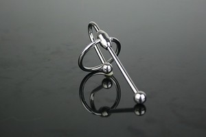Juguetes Sexuales de Acero Inoxidable Médico, Anillo para la Cabeza con Doble Bola, Varita <span class=keywords><strong>Prince</strong></span> Albert - Product Image 3