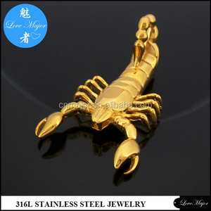 Oro In Acciaio Inox in scatola scorpioni pendenti immagini Antico faraone Egiziano gioielli - Product Image 2