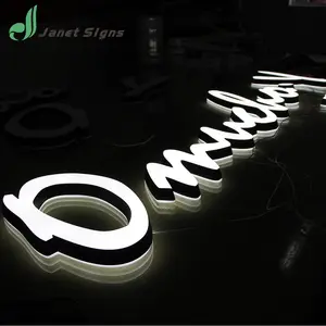 Hoge helderheid groen acryl led lichtgevende letters voor winkel branding