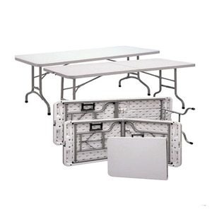 Tabela dobrável de plástico retangular 1.8 m, preço mais barato, jantar, mesa - Product Image 1