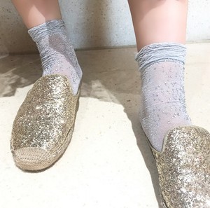 Calzini Colorati con Strass Glitterati Oro e Argento Lucidi Calzini alla Caviglia Casual Brillanti Elastici da Donna Meias - Product Image 6