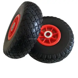 260x85 PU foam wheel with plastic rim hub 3.00-4 PU foam tire