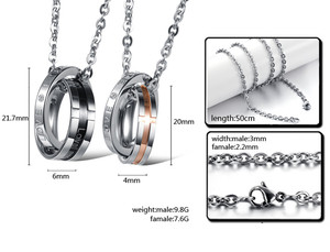 Trendy Europa In Acciaio Inox Incidere Parole AMORE Dei Monili Coppia Promessa Collana Croce <span class=keywords><strong>con</strong></span> la Parte Superiore Qualità - Product Image 2