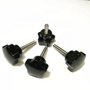 furniture clamping handle plastic star grip knob adjustable leg glide 1/4 5/16 3/8 1/2