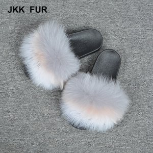 <span class=keywords><strong>Normal</strong></span> cómodas zapatillas de verano señora hogar suave zorro y mapache sandalias para mujer - Product Image 2