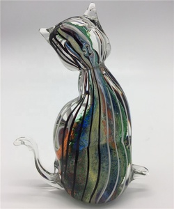 Figurines de <span class=keywords><strong>chat</strong></span> <span class=keywords><strong>en</strong></span> <span class=keywords><strong>verre</strong></span> <span class=keywords><strong>soufflé</strong></span> antique Jolies décorations avec un design de <span class=keywords><strong>chat</strong></span> complexe - Product Image 3