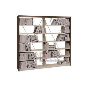 Mobília comercial Bookshelf, Metal biblioteca prateleira para livros