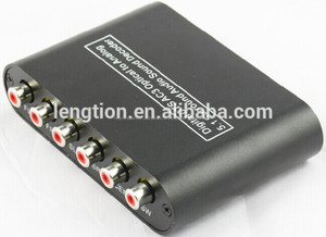 Dts digital de fibra óptica de audio a 5.1/2.1 canal analógico estéreo rca 6 convertidor de cine en casa - Product Image 2
