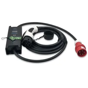 IEC 62196 Type 2 EVSE thuis draagbare EV charger 11KW 3 Fase Rood CEE 5 pins