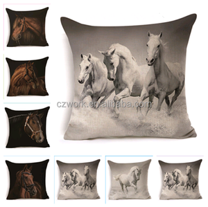 Horses designs cotton linen 45x45 pillow waist cushion cover pillow case decorate custom throw pillow cover - Product Image 1