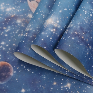 デザイン子供の星の惑星の壁紙PVC装飾的な家の防水壁紙