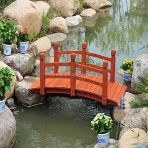 Ponte de madeira para jardim, ponte de madeira sólida para áreas internas e externas