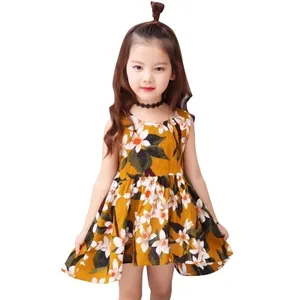 ハオベイビーガールズコットンフラワースカート2022夏の新しい子供服フローラルドレスガールズファッションキテンジドレス