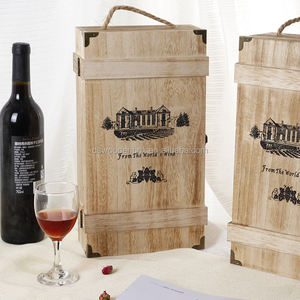 Paulownia — boîte à vin de style Paulownia Chic, 2 bouteilles, pour <span class=keywords><strong>whisky</strong></span>, Champagne, présentoir, cadeau - Product Image 6