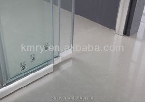 Kmry khung nhôm ba-bảng điều chỉnh liên kết vòi hoa sen cửa trượt Gấp thiết kế Tempered Glass dưới đường sắt cho phòng tắm ứng dụng - Product Image 3