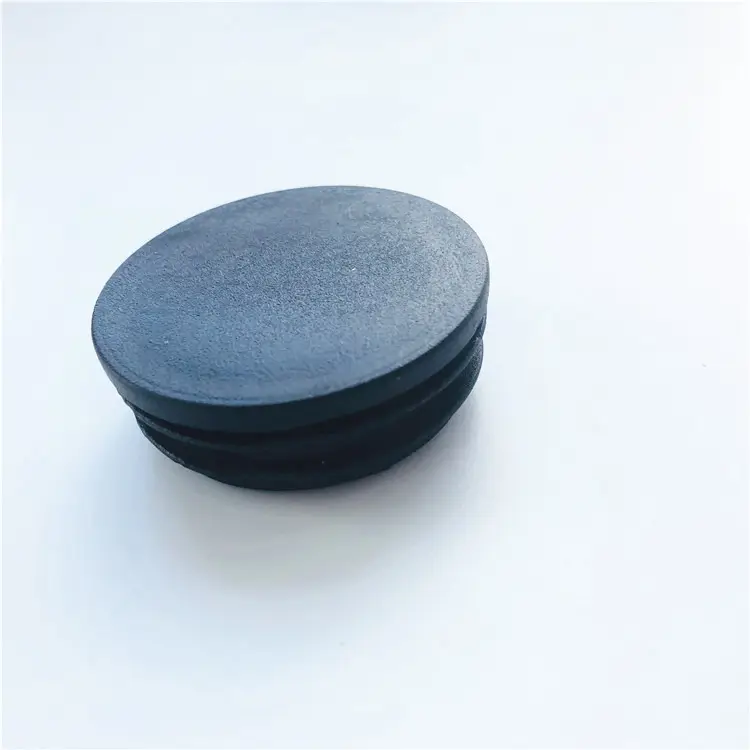 Quadratische und runde Form schwarze Farbe PP PE PVC Kunststoff Stanz ende Möbel Beinrohr Kunststoff rohr End kappen