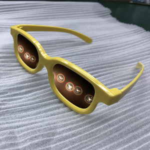 Gafas de fuegos artificiales <span class=keywords><strong>3D</strong></span>, gafas de difracción de plástico, corazón/cara sonriente/muñeco de nieve/Dios riqueza, 2017 - Product Image 1
