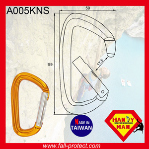 25KN Robust Straight Gate Light Aluminum Carabiner - Product Image 4