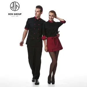 Restaurant Custom Design Waitress Uniform Voor Restaurant & Bar Polyester Katoen, Polyester/Katoen Wachten Personeel Voor Unisex